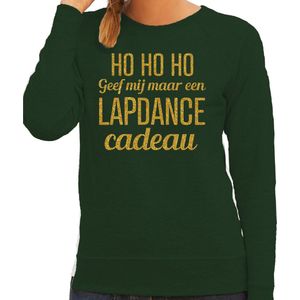 Bellatio - Foute Kersttrui - Groen - Glitter Goud - Dames