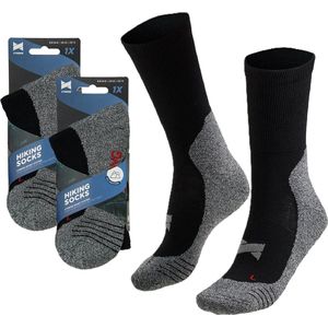 Apollo - Wandelsokken - Zwart - Coolmax - Voor Intensief Gebruik - 2x Paar