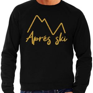 Bellatio - Apres Ski Sweater - Zwart - Glitter Goud - Wintersport