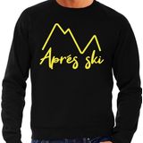 Apres ski sweater heren - Apres ski - bergen - zwart - glitter geel - wintersport