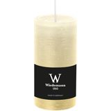 Wiedemann Cilinderkaarsen/stompkaarsen - set van 3 - rustieke kaars - creme wit - 6x9/6x12/7x10 cm
