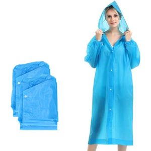 Concorde - Lange Poncho - Regenjas - Blauw - PVC - 2x