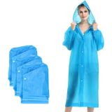 Concorde - Regenjas - Blauw - PVC - Lange Poncho Met Capuchon
