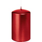 Wiedemann Cilinderkaarsen/stompkaarsen - set van 3  - metallic rood - 6x8/7x13/7x20 cm
