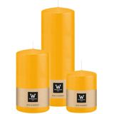 Wiedemann Cilinderkaarsen/stompkaarsen - set van 3  - geel - 6x8/7x13/7x20 cm