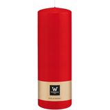 Wiedemann Cilinderkaarsen/stompkaarsen - set van 3 - rood - 7x13/10x15/7x20 cm