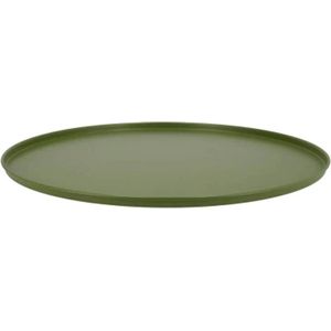 DK Design - Onderbord/Kaarsenbord - Mat Groen - Metaal - Rond - 25 x 2 cm