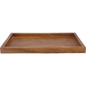 Kaarsenbord/decoratie dienblad Mumbai - mangohout - 41 x 27 cm - rechthoek