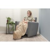 Voetendeken - Bruin - Plaid - 155 x 135 cm - Warm en Knus