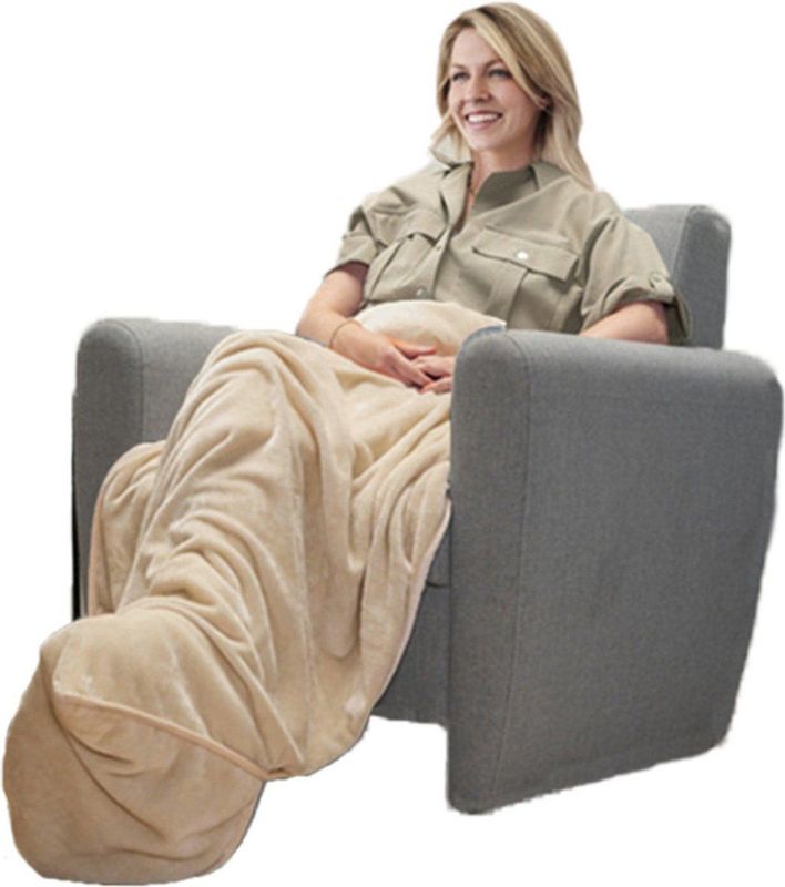 Voetendeken - Bruin - Plaid - 155 x 135 cm - Warm en Knus