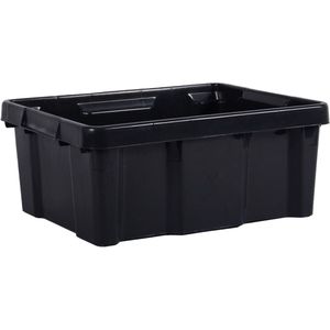 EDA opbergkrat 20L - zwart - kunststof - L43 x B34 x H17