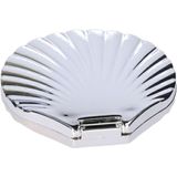 Gerimport - Handspiegel - Zilver - Dubbelzijdig - 7 x 6.5 cm