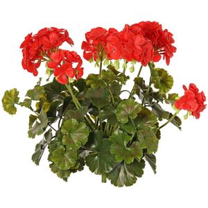Topart Kunstbloemen boeketje - Franse geranium - rood - UV bestendig