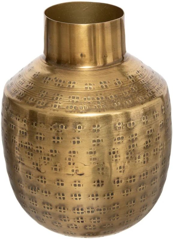 Atmosphera - Emperor - Bloemenvaas - Goud - Metaal - D10 x H15 cm