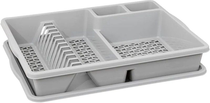 5Five Afdruiprek - Lichtgrijs - Kunststof - Inclusief Lekbak