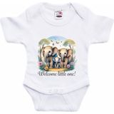 Bellatio Decorations - Baby Rompertje - Wit - Welkom Kleintje - Olifantje