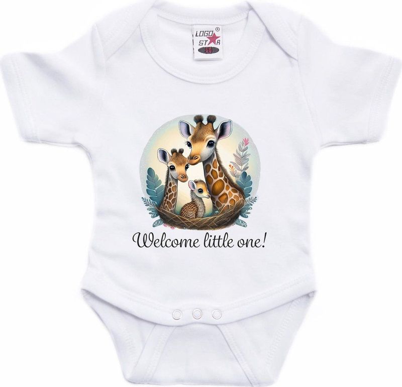 Bellatio Decorations - Baby Rompertje - Wit - 100% Katoen - 240 Grams