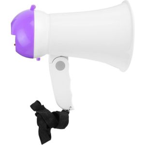 Megafoon - Klein Model - Wit/Paarse Kunststof - Opname-/Afspeelfunctie