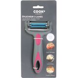 Cook Concept - Dunschiller Profi - Grijs/Roze - Kunststof - 15 cm