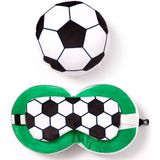 Relaxeazzz - Voetbal - Reiskussen en Slaapmasker Set - Kinderen - Polyester
