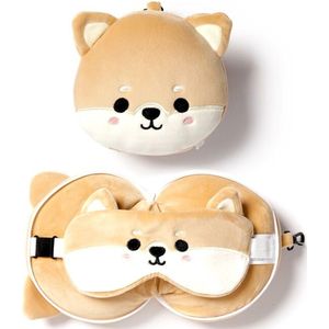 Relaxeazzz - Slaapmasker en Kussen Set - Kat - Polyester - Voor Kinderen