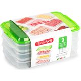 Vershouddozen - Transparant - Kunststof - Set van 3