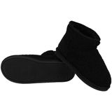 Apollo - Teddy Sloffen - Zwart - Pantoffels - Hoog