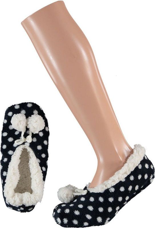 Apollo - Ballerina Sloffen - Zwart - Stippen - Kinderen