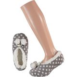 Apollo - Ballerina Sloffen - Grijs met Witte Stippen - Kinderen
