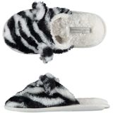 Apollo - Instap Sloffen - Wit - Zebra Print - Meisjes