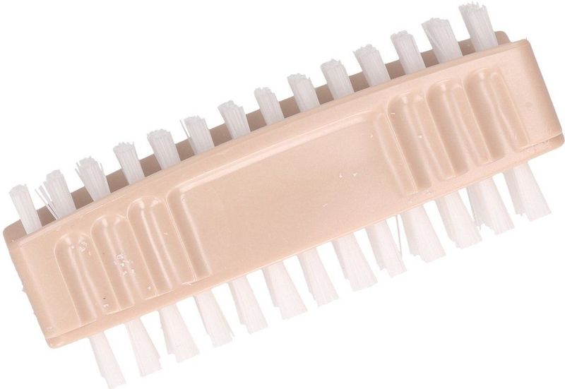 Nagelborstel - Beige - Dubbelzijdig - Persoonlijke Verzorging - Kunststof - 8 cm