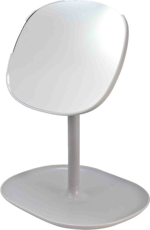 Svenska Living - Make-up Spiegel - Grijs - Op Voet - 21,5 x 17,5 cm