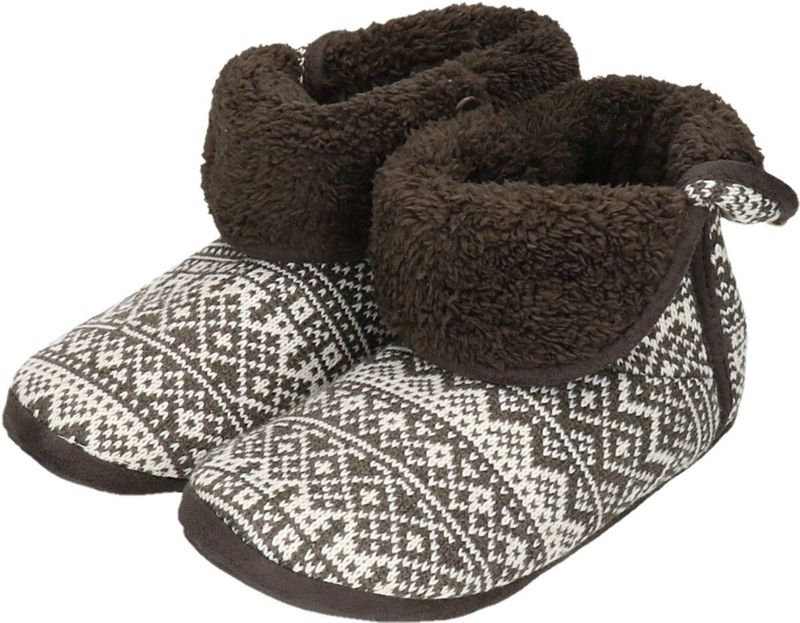 Apollo - Hoge Pantoffels - Donkergrijs - Folklore - Heren