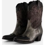 Lazamani Cowboylaarzen grijs Leer - Dames