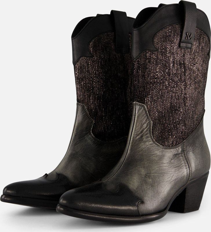 Lazamani Cowboylaarzen grijs Leer - Dames