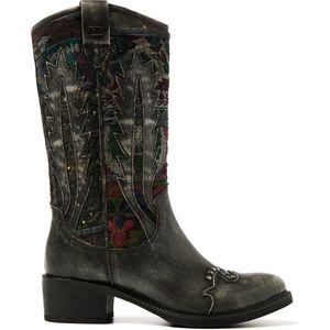 Lazamani - 85671 - Laarzen - Zilver - Halfhoog - Blokhak