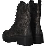 Lazamani Metallic Veterboots grijs Leer