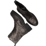 Lazamani Metallic Veterboots grijs Leer