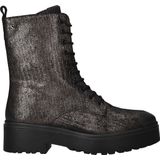 Lazamani Metallic Veterboots grijs Leer