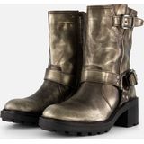 Lazamani Vintage Biker boots zilver Leer - Dames