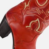 Lazamani Cowboylaarzen rood Leer - Dames