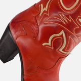 Lazamani Cowboylaarzen rood Leer - Dames