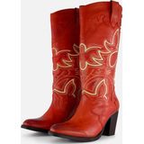 Lazamani Cowboylaarzen rood Leer - Dames
