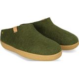 Tofvel - Slipa - Pantoffel - Olive Green - 100% Wolvilt - Handgemaakt in Nepal