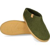 Tofvel - Slipa - Pantoffel - Olive Green - 100% Wolvilt - Handgemaakt in Nepal