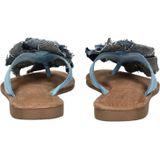 Lazamani - 33.726 - Slipper - Denim - Leren Bandjes - Suède Voetbed