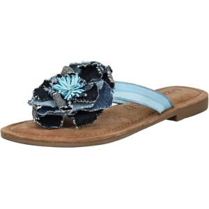 Lazamani - 33.726 - Slipper - Denim - Leren Bandjes - Suède Voetbed
