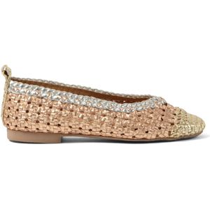 Lazamani - Brisa Ballerinas - Leer - Peach