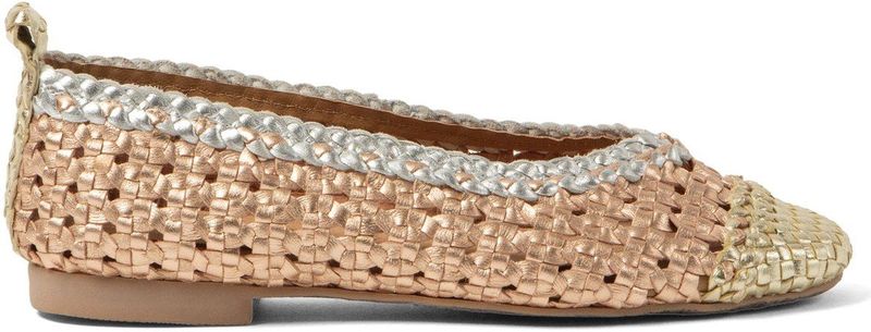 Lazamani - Brisa Ballerinas - Leer - Peach