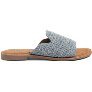 Lazamani - Slipper - Zwart - Textiel/Leer - Studs
